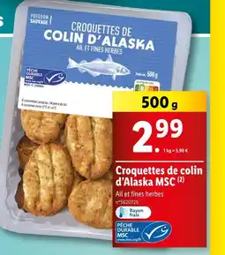 Lidl Croquettes de colin d’Alaska MSC offre