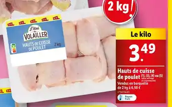 Lidl L'étal du VOLAILLER Hauts de cuisse de poulet offre