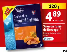 Lidl nautica Saumon fumé de Norvège offre