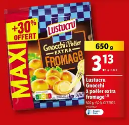 Lidl Lustucru Gnocchi à poêler extra fromage offre