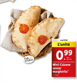 Lidl Mini-Calzone saveur margherita offre