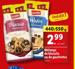 Lidl Sondey Mélange de biscuits ou de gaufrettes offre