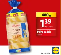 Lidl MAÎTRE Jean Pierre Pains au lait offre