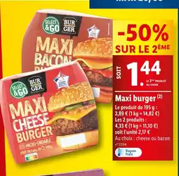 Lidl SELECT & GO Maxi burger offre
