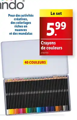 Lidl Crelando Crayons de couleurs offre