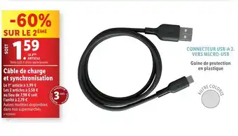 Lidl TRONIC Câble de charge et synchronisation offre
