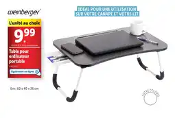 Lidl weinberger Table pour ordinateur portable offre