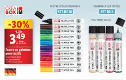 Lidl CREA BOX Marabu Feutre ou peinture pour textile offre
