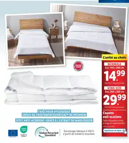 Lidl Couette anti-acariens offre
