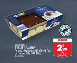 ALDI CUCINA NOBILE® DESSERT ITALIEN(C) offre