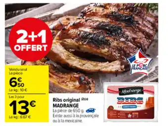 Carrefour Market Ribs original offre