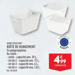 ALDI HOME CREATION® BOÎTE DE RANGEMENT offre