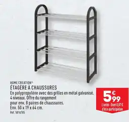 ALDI HOME CREATION® ÉTAGÈRE À CHAUSSURES offre