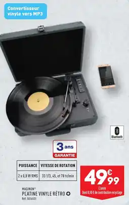 ALDI MAGINON® PLATINE VINYLE RÉTRO ✪ offre