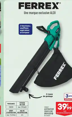 ALDI FERREX® ASPIRATEUR SOUFFLEUR BROYEUR ✪ offre