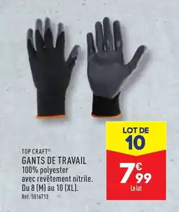 ALDI TOP CRAFT® GANTS DE TRAVAIL offre