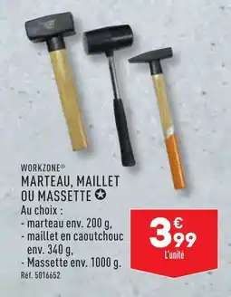 ALDI WORKZONE® MARTEAU, MAILLET OU MASSETTE ⭑ offre