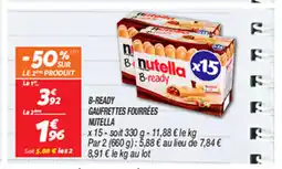Netto B-READY GAUFRETTES FOURRÉES NUTELLA offre