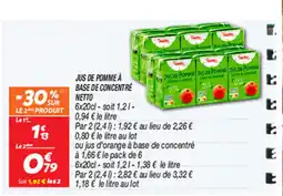 Netto JUS DE POMME À BASE DE CONCENTRÉ NETTO offre