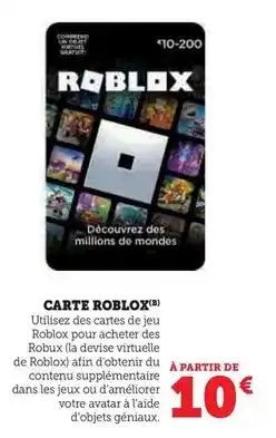 Carte roblox