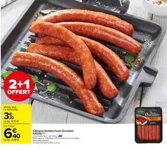 Carrefour Market 6 Merguez Véritables Façon Charcutière offre