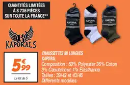 Netto CHAUSSETTES MI LONGUES KAPORAL offre