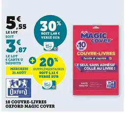 Super U OXFORD 10 COUVRE-LIVRES MAGIC COVER offre