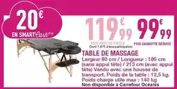 Carrefour Carrefour - table de massage offre