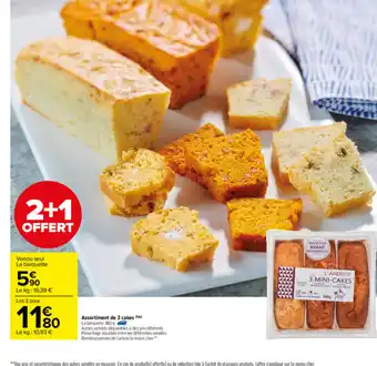 Carrefour Market Assortiment de 3 cakes offre