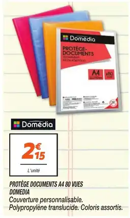 Netto PROTÈGE DOCUMENTS A4 80 VUES DOMEDIA offre