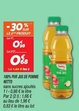 Netto 100% PUR JUS DE POMME NETTO offre