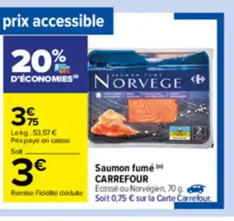 Carrefour Market Saumon fumé offre