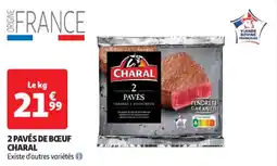 Auchan Supermarché 2 PAVÉS DE BŒUF CHARAL offre