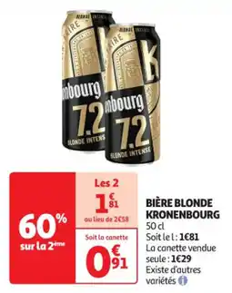 Auchan Supermarché BIÈRE BLONDE KRONENBOURG offre