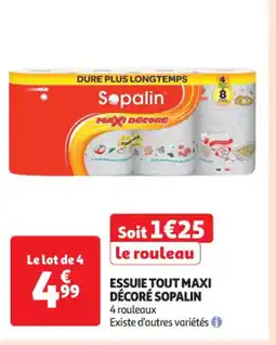 Auchan Supermarché ESSUIE TOUT MAXI DÉCORÉ SOPALIN offre