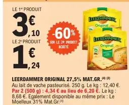 E.Leclerc Express LEERDAMMER ORIGINAL 27,5% MAT.GR. offre