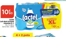 Bi1 Lait demi-écrémé vitamine D offre