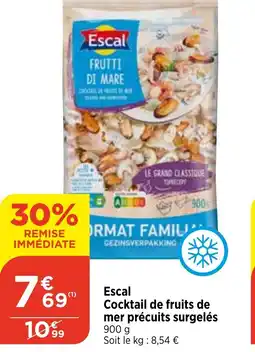 Bi1 Escal Cocktail de fruits de mer précuits surgelés offre