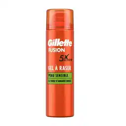 Auchan Gel À Raser Pour Peau Sensible Gillette Fusion offre