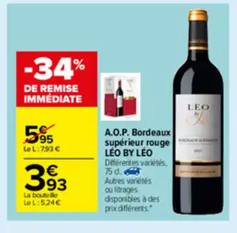 Carrefour Market A.O.P Bordeaux Supérieur rouge offre