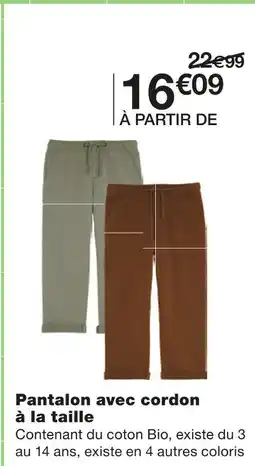 Monoprix Pantalon avec cordon à la taille offre