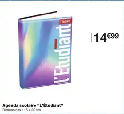 Monoprix L’Étudiant Agenda scolaire offre