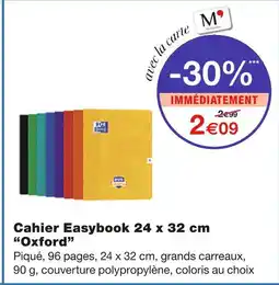 Monoprix Oxford Cahier Easybook 24 x 32 cm offre