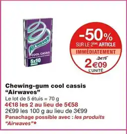 Monoprix Airwaves Chewing-gum cool cassis offre