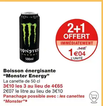 Monoprix Monster Energy Boisson énergisante offre