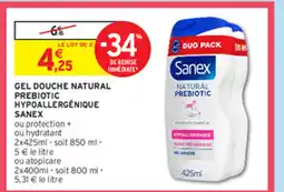 Intermarché GEL DOUCHE NATURAL PREBIOTIC offre
