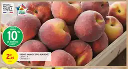 Intermarché PECHE JAUNE ET/OU BLANCHE offre