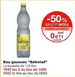 Monoprix Salvetat Eau gazeuse offre