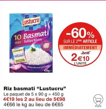 Monoprix Lustucru Riz basmati offre