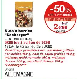 Monoprix Seeberger Nuts'n berries offre
